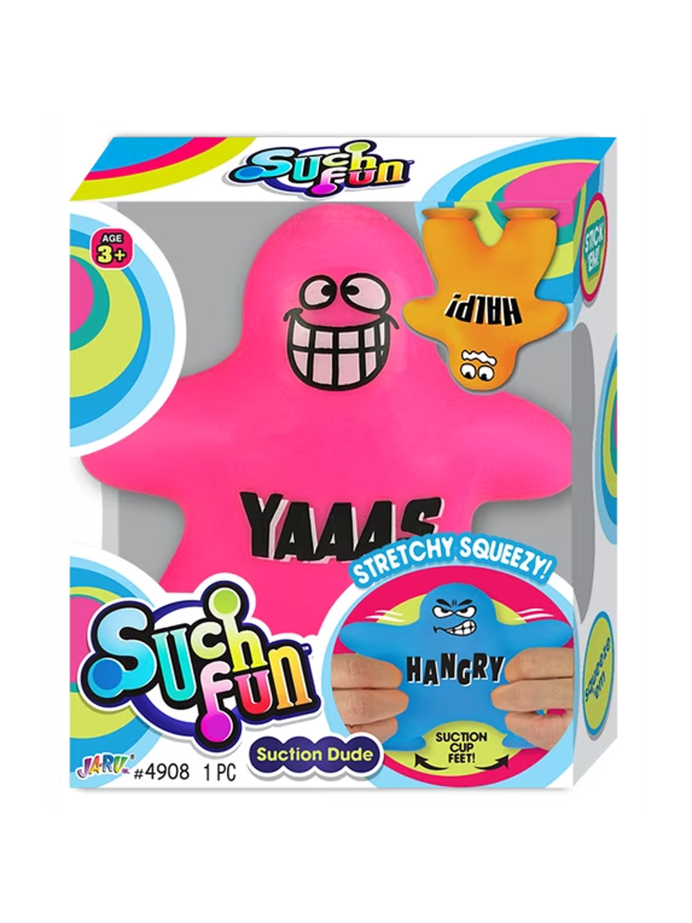 🔥Ja-Ru Suction Cup Squish Dude PINK BNWT🔥
